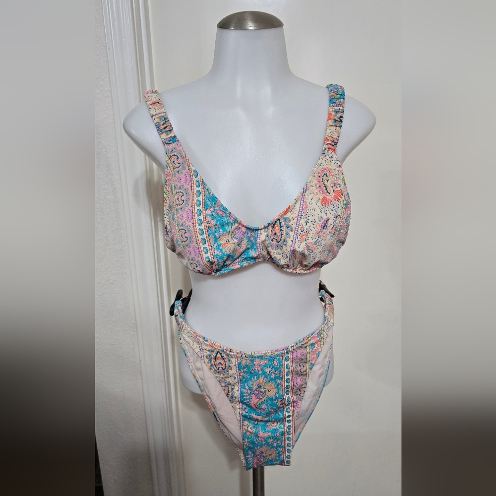 #6727 Floral Paisley Bikini Set